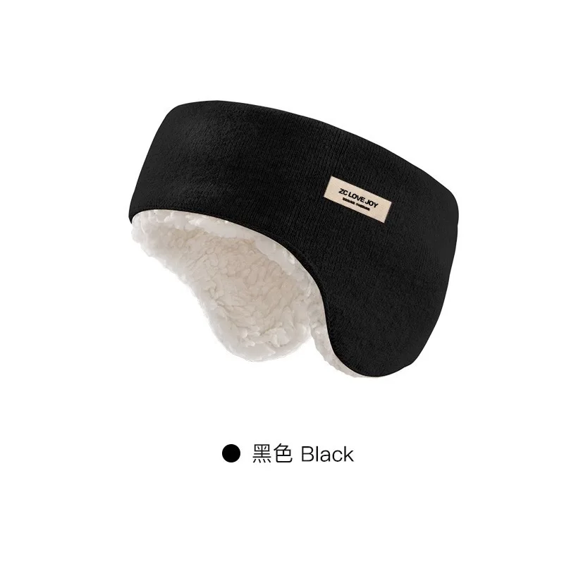 Autumn and winter new letter embroidered ear muffs for outdoor cycling cold proof plush dual-use sleep goggles for adults