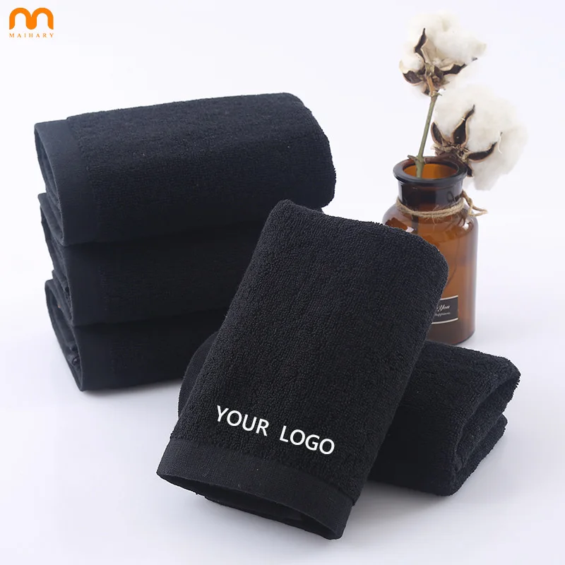 Wholesale Cotton Barbershop Beauty Salon Hand Towel Hotel Sports Hair Face Towel With Logo