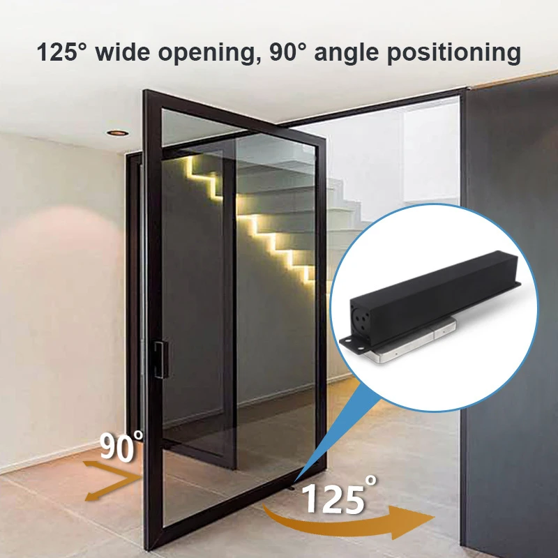 System 360 Degree Hidden Swivel Wooden Ball Bearing Accessory Set Hydraulic Spring Hinge Glass Hardware Door Pivot Floor