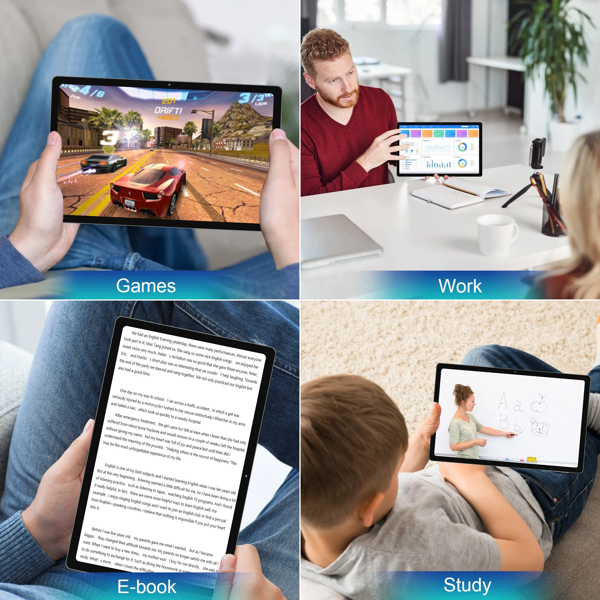 Customizable Tablet 10.36 inch 2000*1200 High Definition Full Screen Android Tablet Pc with 2.0Ghz 6GB 128GB E-ink Ebook Reader