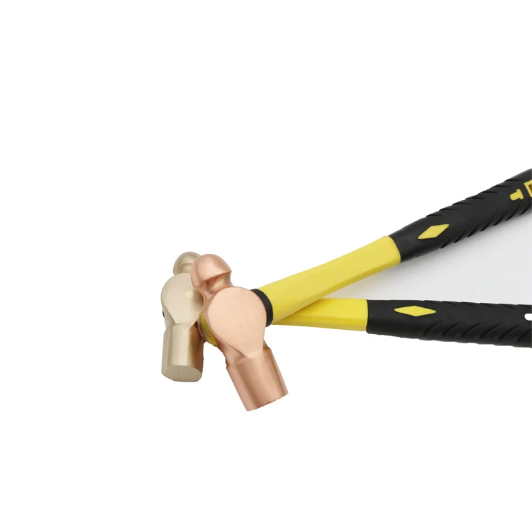 China Oem Factory Non Sparking Safety Brass Hammer Beryllium Copper Sledge Hammer Ball Pein Hammer