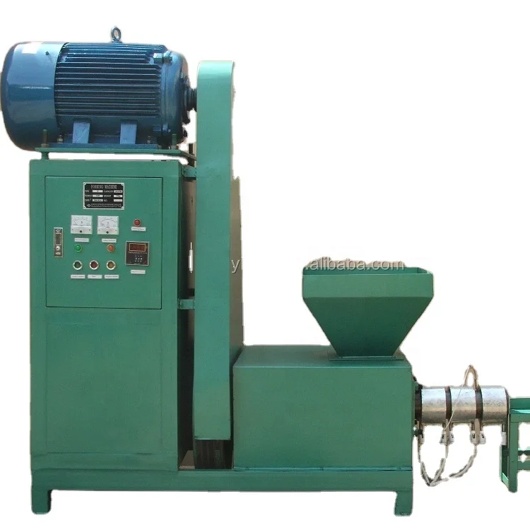 customer favorite automatic environmental hydraulic press shisha charcoal powder briquette extruder making machine with cutter