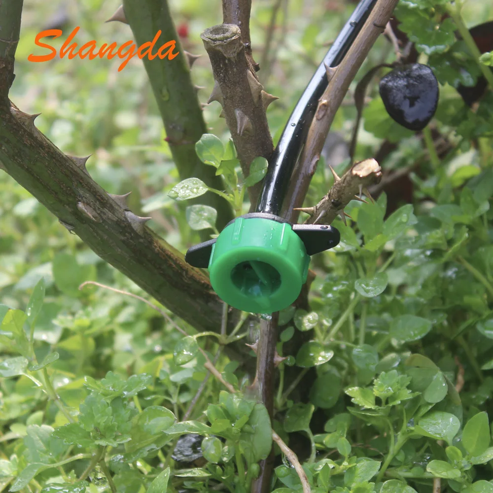 Garden Drip Irrigation Water Saving 0-70L/h Flux Adjustable Green Good Quality Irrigation Dripper