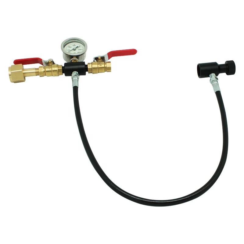 Dual Valve Paintball Co2 Soda Cylinder Connect Big Co2 Tank Refill Station Filling Gas High Pressure Tube Hose