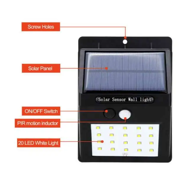 20 30 40 Led Chips 48 Cob Wireless Waterproof Wall Lamps Outdoor Light Led Motion Sensor Solar Light Solar Garden Light