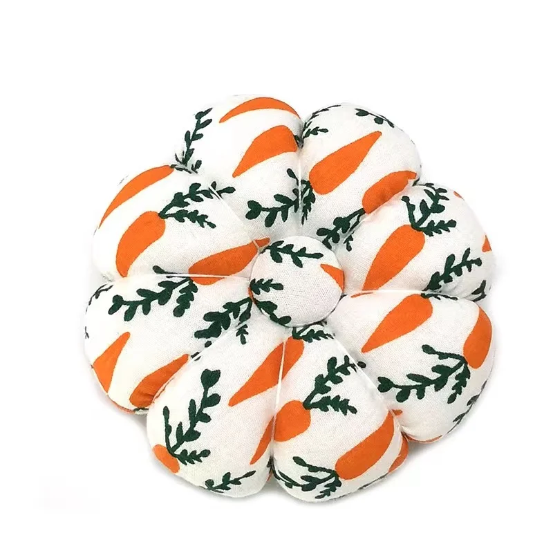 Flower Needle Insertion Cushion With With Elastic Wrist Strap DIY Sewing Tool Pumpkin pin cushion
