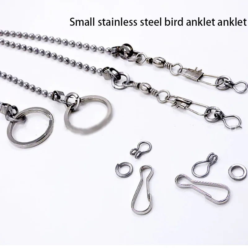 Custom Stainless Steel Several Size Claw Fetter Set Bird Cage Standing Pole Accessories