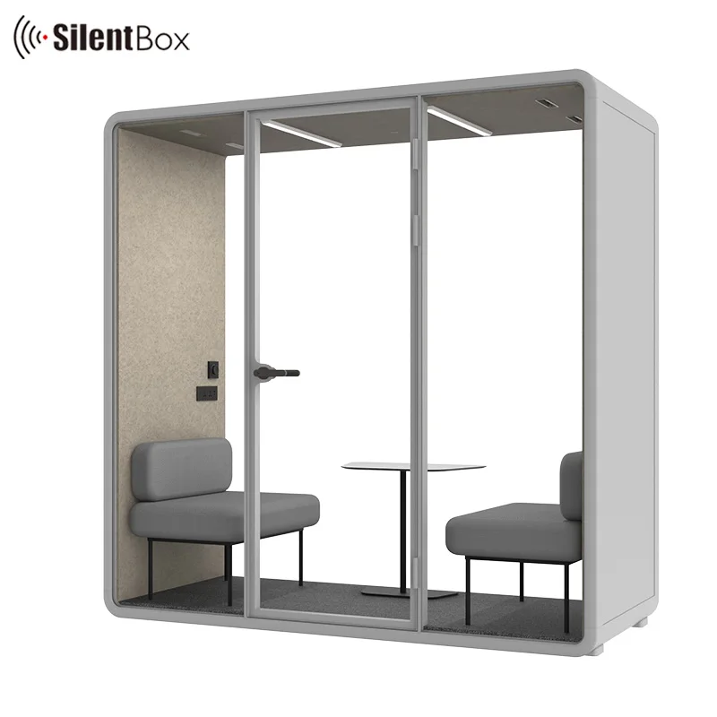 Privacy pods office pods with compact laminate furniture acoustic meeting booth for office