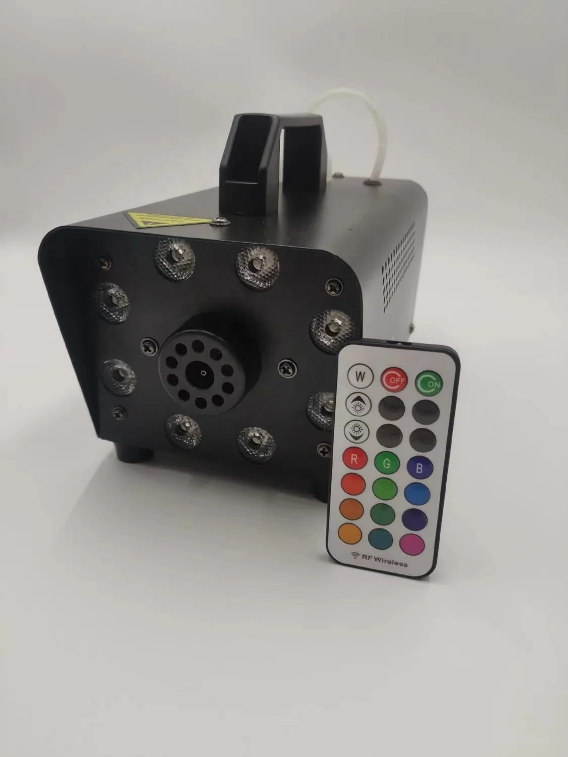 Fog Machine Professional Stage LED Smoke Machine 12 Colors Strobe Effect for Dj Halloween Party Wedding Holiday Christmas - Fans