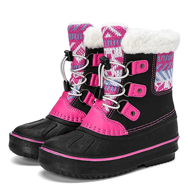 Customized Children Fashion Snow Boots Plush Velvet