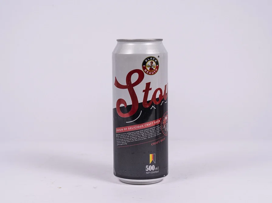 Factory Supply OEM 330ml 500ml aluminum Canned Stout beer Extra Strong Black Malt Traditional craft malt dark wheat Beer