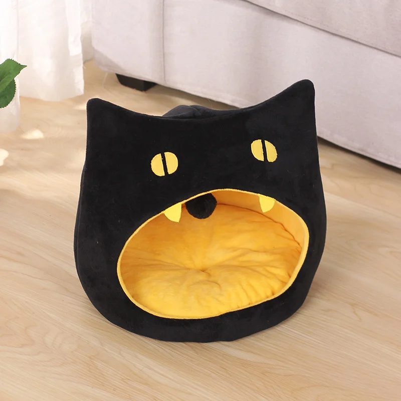 Cat Big Mouth Nest Warm Semi-closed Cat Bed Pet Nest