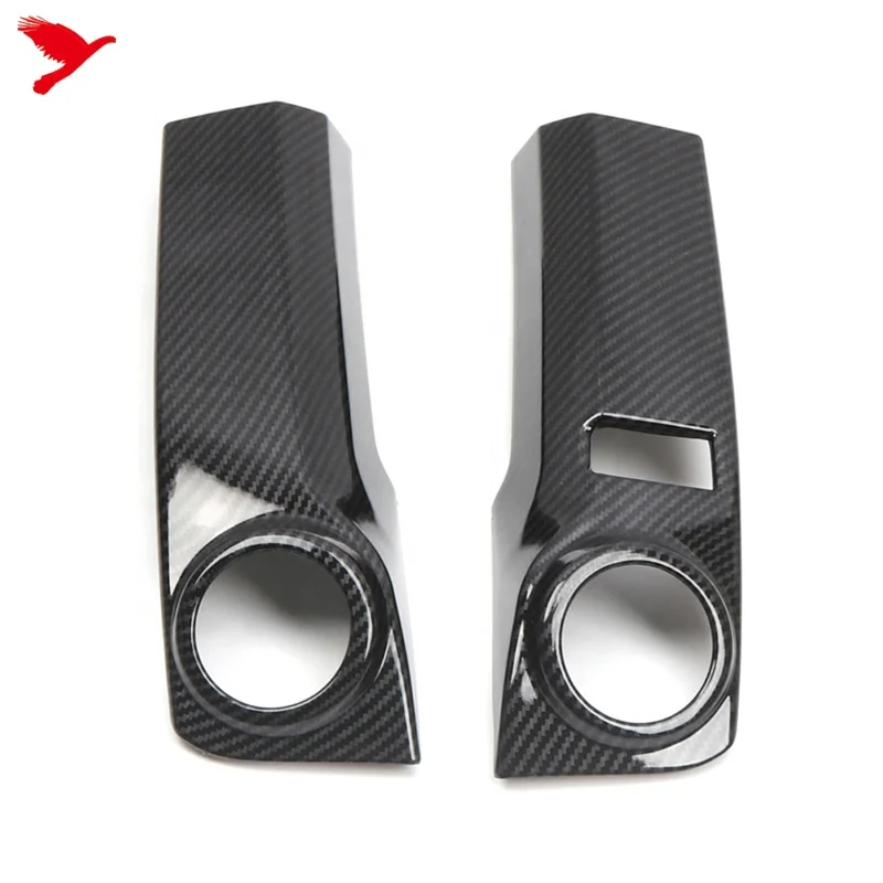 For Toyota 4Runner (N280) 2014-2024 Car Interior Accessories Center Console Strip Cover Molding Trim ABS Carbon Fiber Style 2PCS