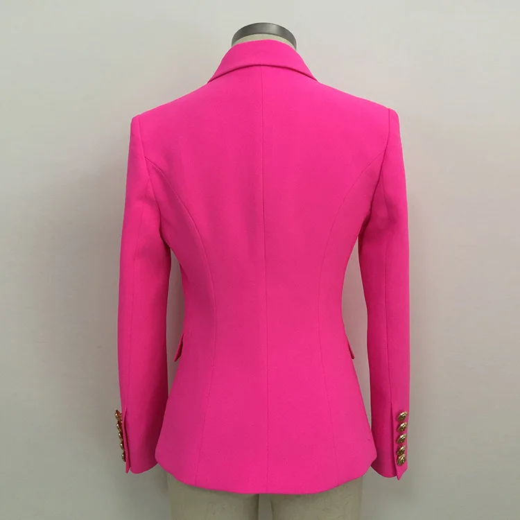 2022 wholesale women jacket fashion women blazer jacket XXL button embellished hot pink  red blazer jacket for women