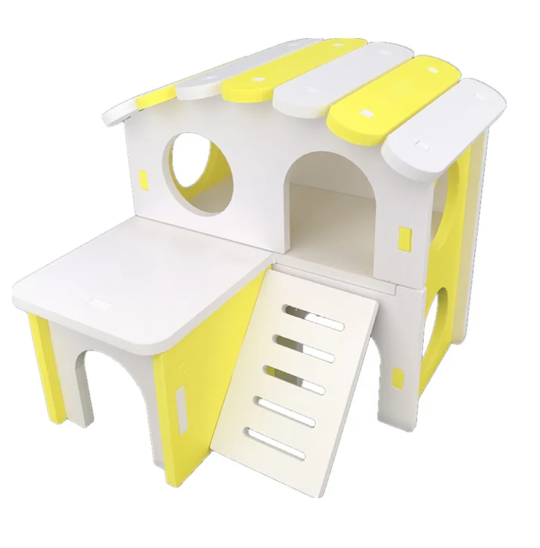 Luxury Hamster Villa Double Layers Hamster House Eco-friendly PVC Hamster Cage Non-toxic Cute Pet House