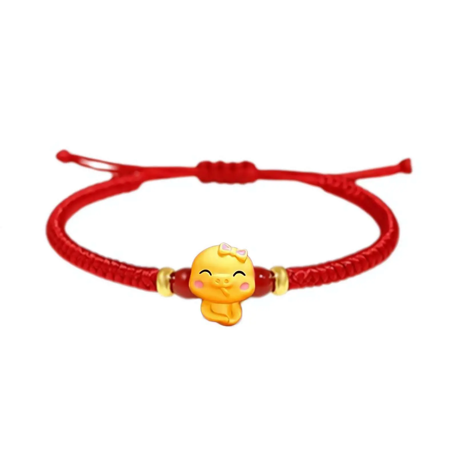 2025 New Year of Snake Red String Bracelet for Women Men 12 Zodiac Snake Charm Chinese Feng Shui Protection Bracelet Red Rope