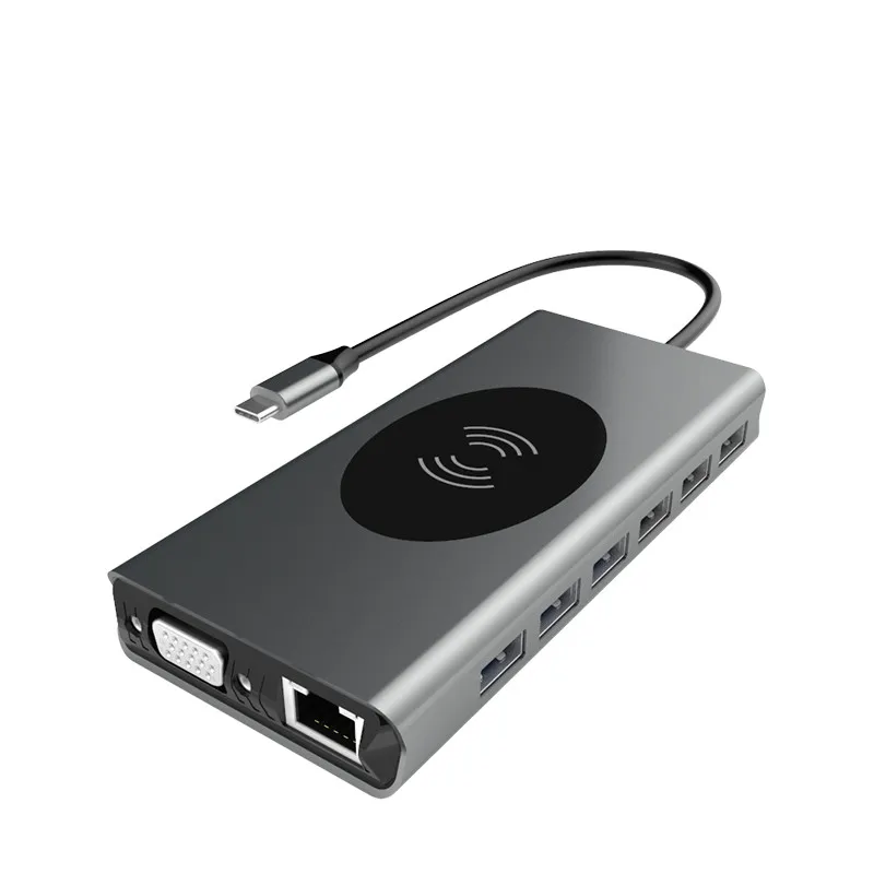 BASIX Multifunction 15 In 1 Vga Smart Audio USB Hub 3.0 Docking Station Wireless