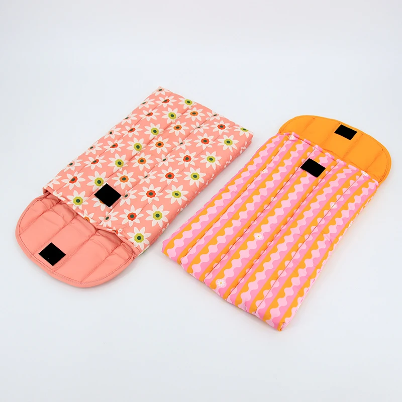 BSCI Factory Custom All Over Flower and Prints13 14 Laptop Sleeve Bag, Shockproof Puffer Laptop Bag