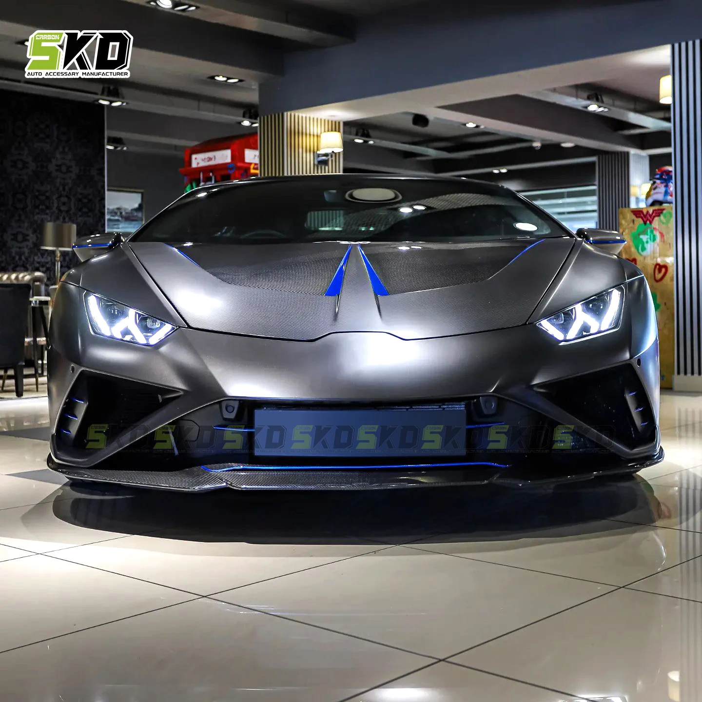 Body Kit  For Lamborghini Huracan EVO/Spyder 2019 Dry Carbon Fiber Upgrade EVO RWD Style Front Bumper