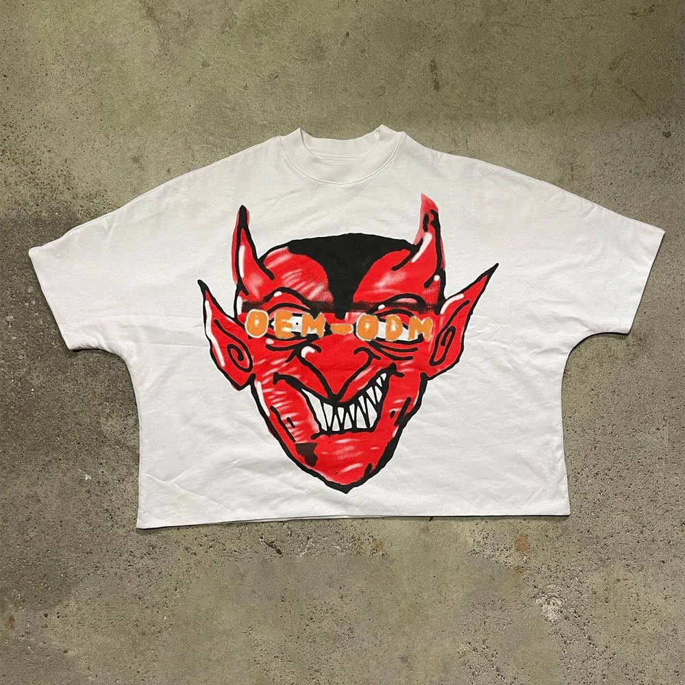 Custom luxury High Quality Oversize drop shoulder Cropped tshirt printing vintage Boxy Fit T-shirt men luxury brand t-shirts