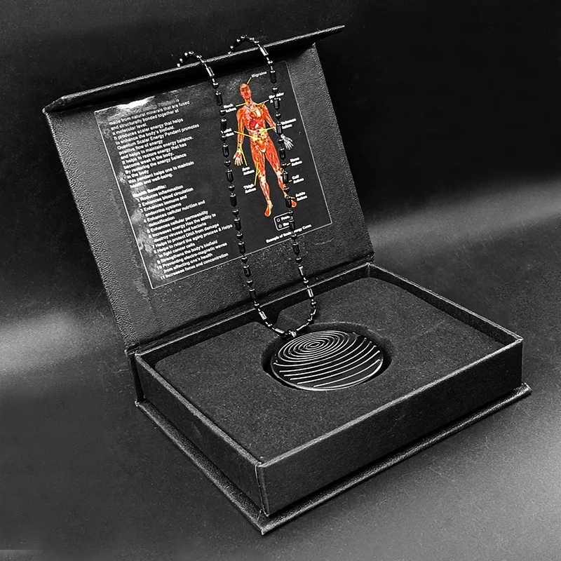 high quality 18k gold plated quantum power pendant negative ion health care scalar pendant