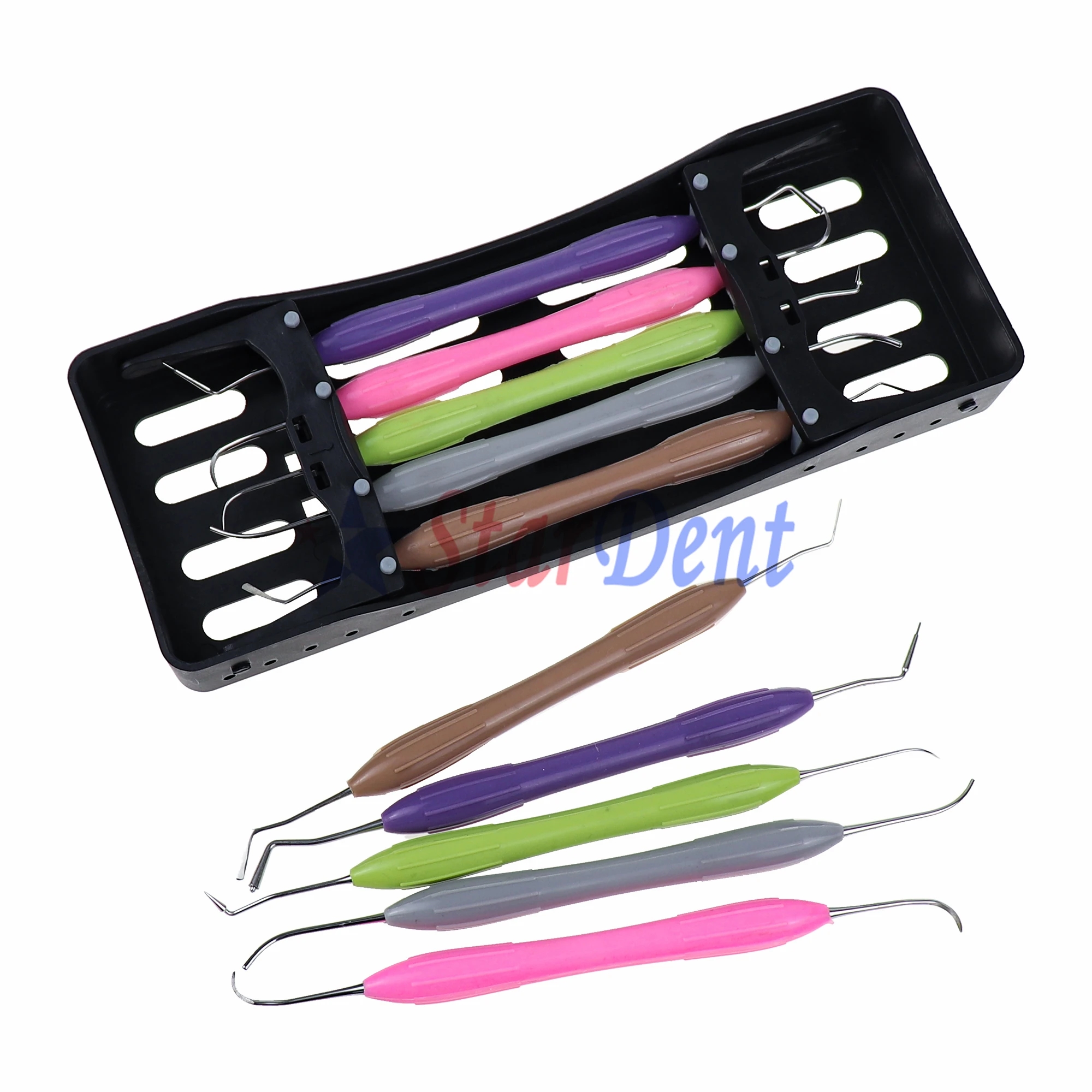 Dental Ultimate periodontal instruments in metallurgy 5pcs a set with nice black package