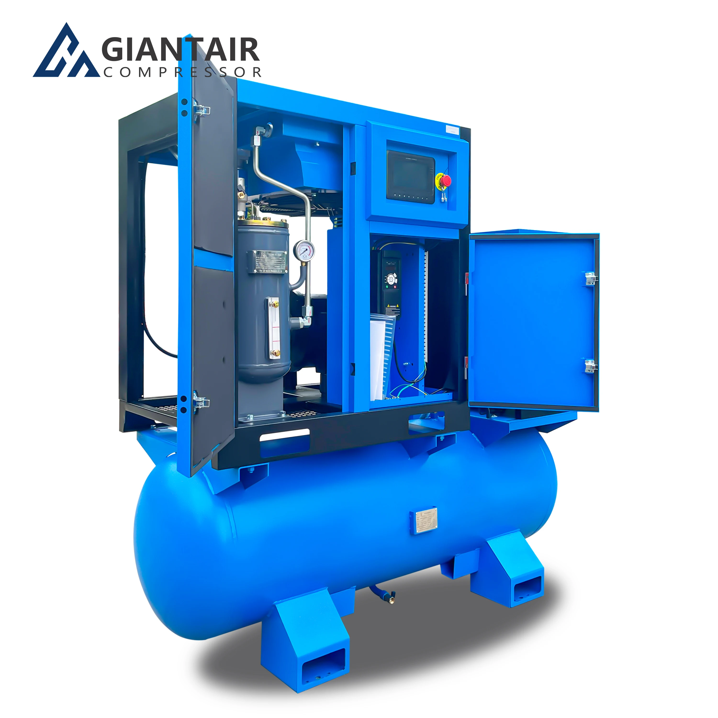 GIANTAIR 1.5 Mpa 1.6 Mpa 4 in  Combined Rotary Screw Air Compressor 11kw 22kw 30kw  For Fiber Laser Cutting Machine