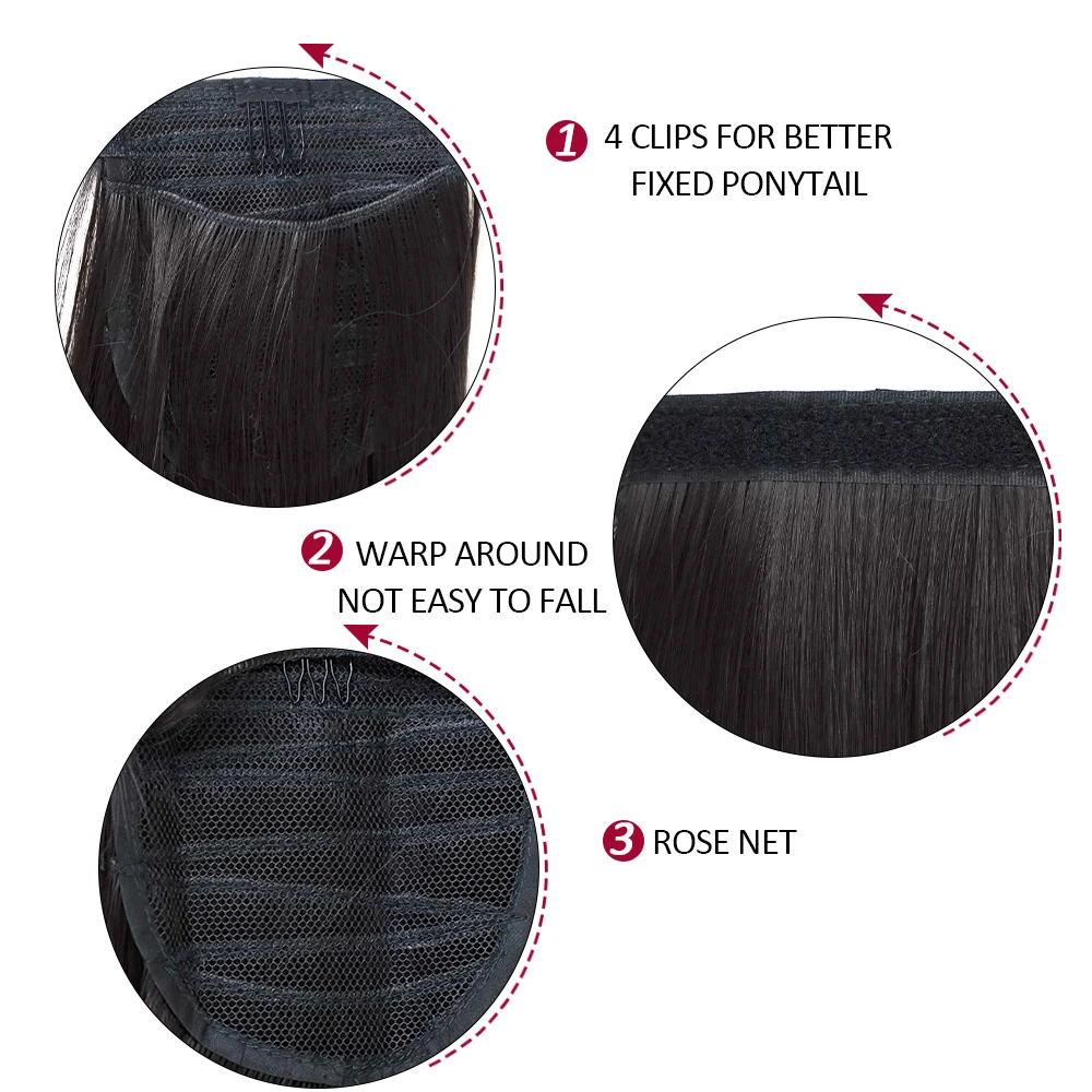 Прямые и кудрявые длинные волнистые карманные накладные волосы для конского хвоста на клипсе синтетические волосы для наращивания конский хвост для наращивания волос