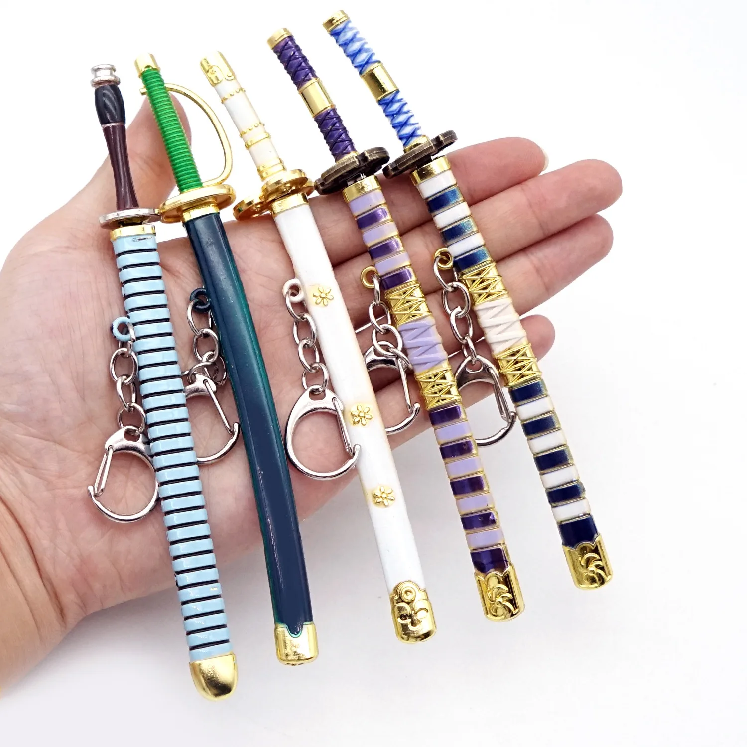 Cosplay Weapon Model Luffy Zoro Katana One Pieces Sword Anime Keychain