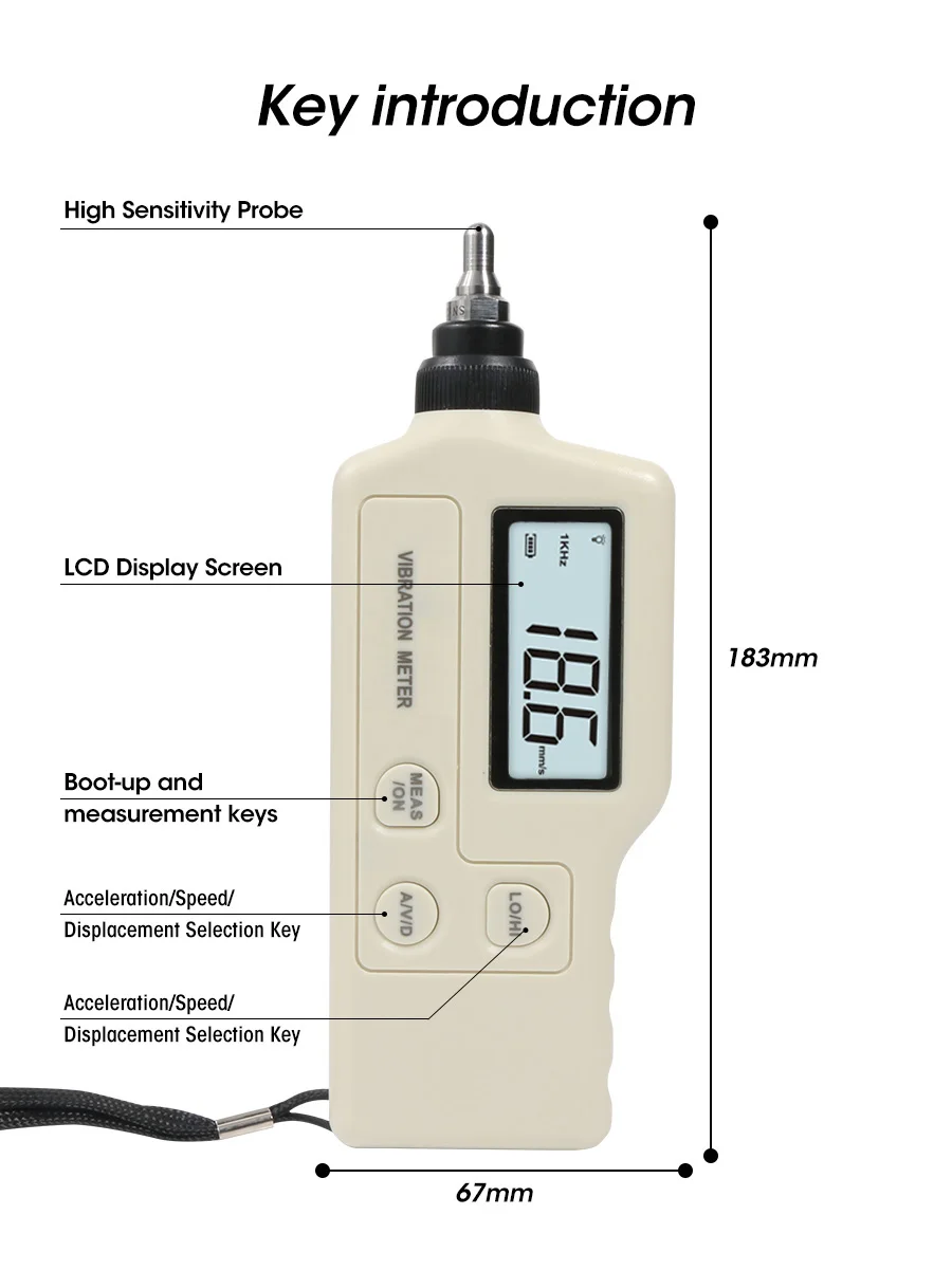 Portable Digital Vibration Meter GM63A