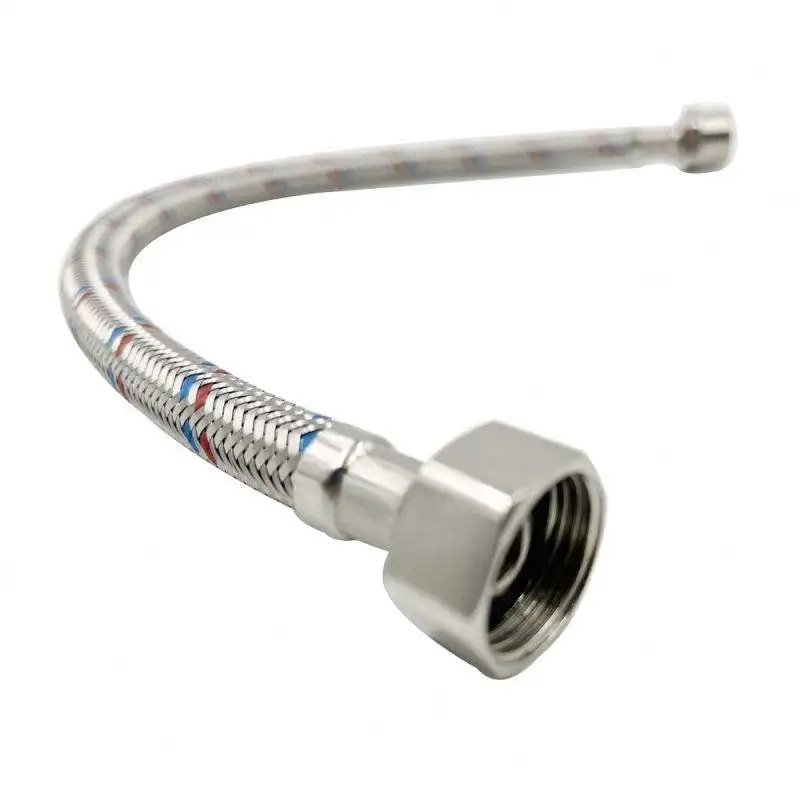 304 stainless steel wire nylon braided tube cold and hot water pipe water inlet hose