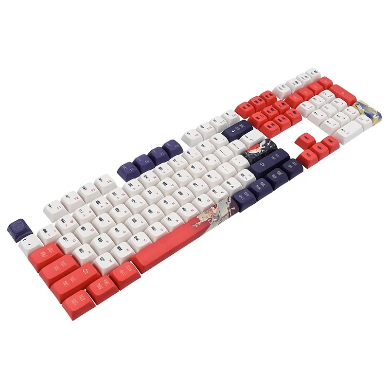  Personality PBT Sublimation Opaque Keycaps Antique Painting Theme 104/108 XDA Profile Satellite