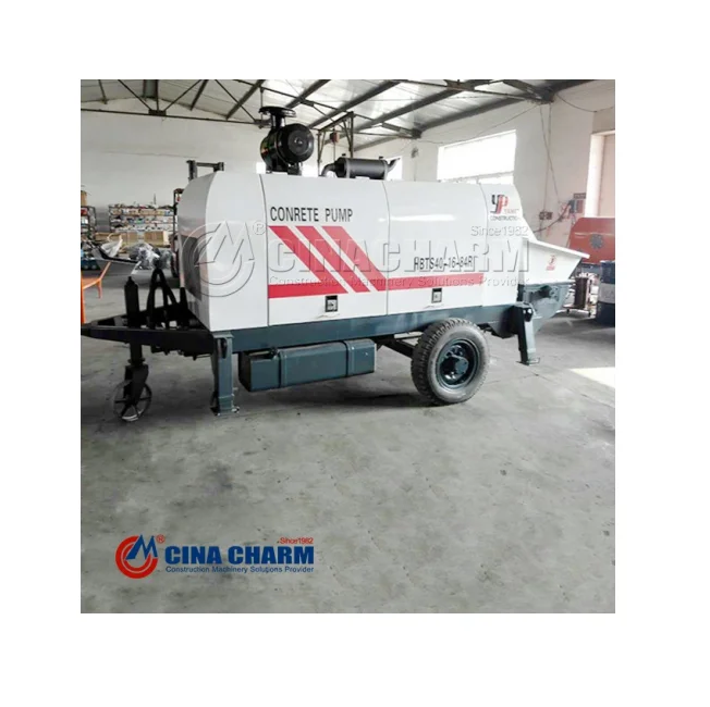 Low Price HBTS40R diesel portable concrete mixer with pump in Europe concrete pump for sale
