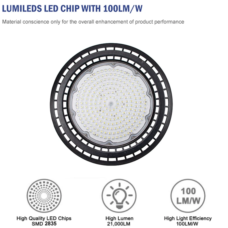 GISUN 2023 New Design Die-casting Aluminum Isolated High Bay Lamp 100 150 200 W Led High Bay Light