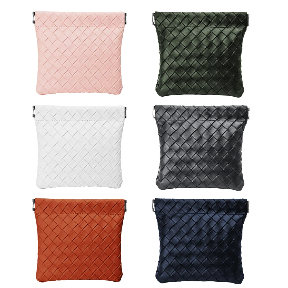 Small Makeup Bag for Purse Vegan Leather Pouches for Purse Squeeze Coin Purse Lipstick Bag Small Makeup Bag for Coin Lipstick