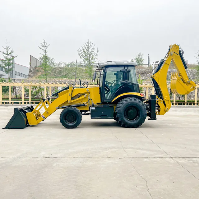 Cheap 3 Ton 4Ton Backhoe Excavator Loader Front Wheel Hydraulic Transmission 4WD Backhoe Loader 4Ton Backhoe Loader