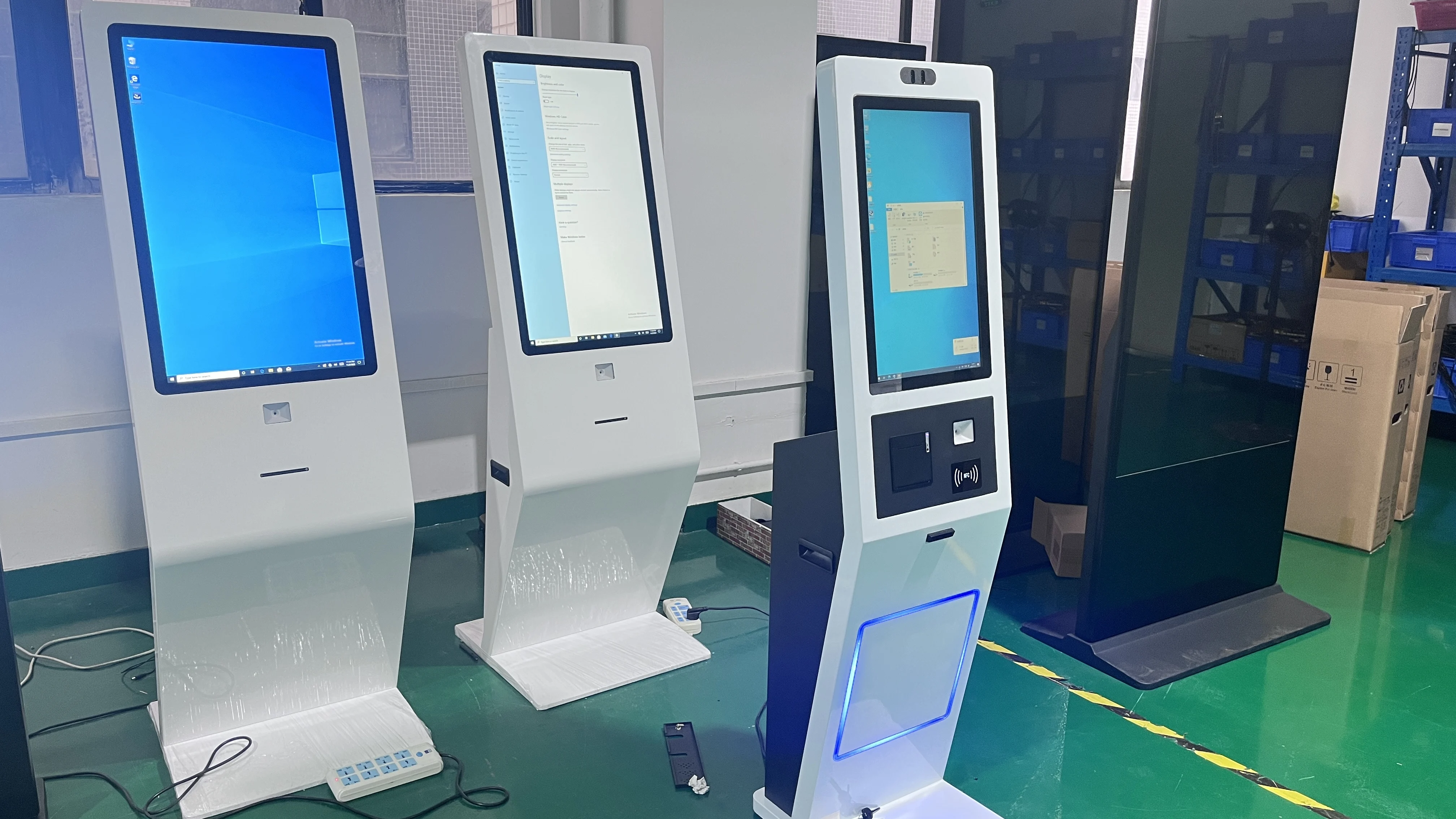 VISIGN Android WIFI 24 27 32 Inch Self-service Vertical Capacitive Touch Tempered Glass Electronic Self Ordering Kiosk