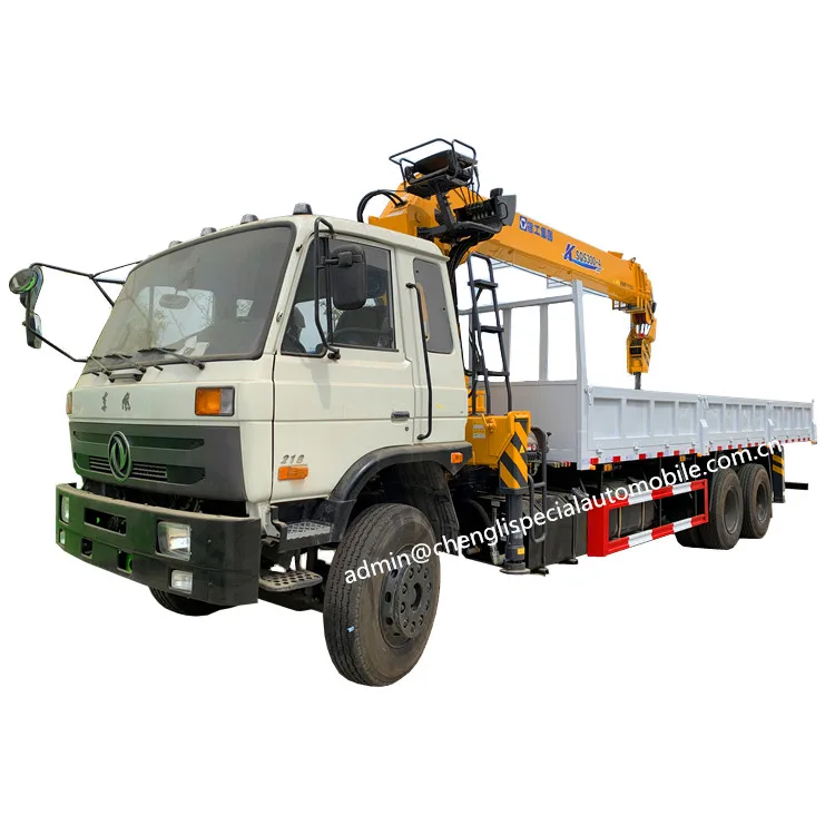 Dongfeng 6x4 truck with crane 11 ton