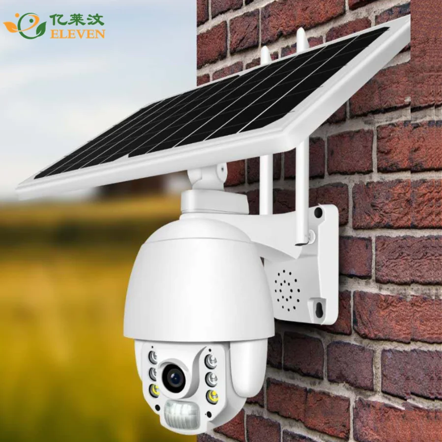 wifi 360 security 2mp ptz mini solar powered 4g wireless camera 24/7 recording low-power