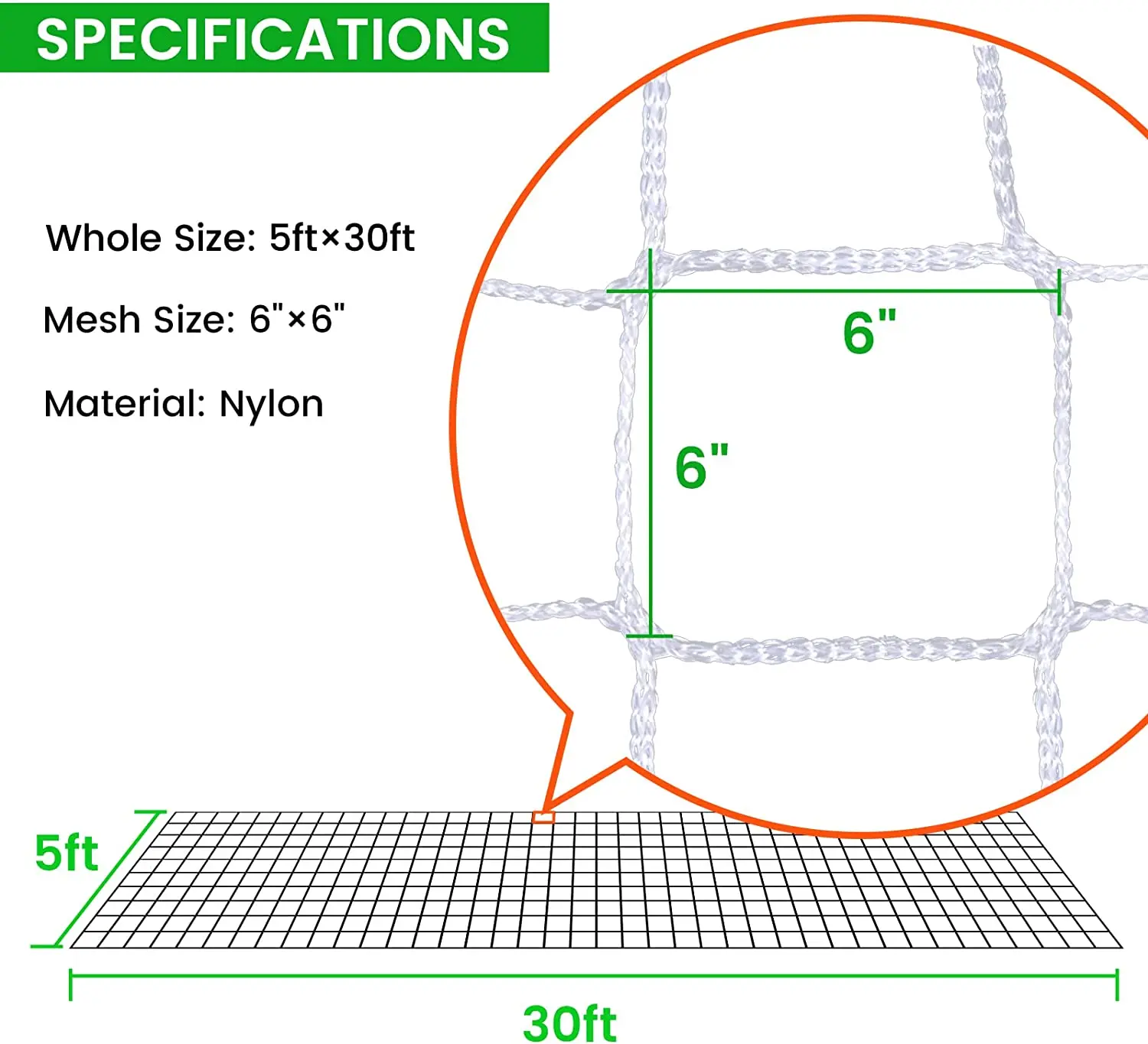 garden nylon polyester mesh anti climb planting extra heavy duty trellis netting