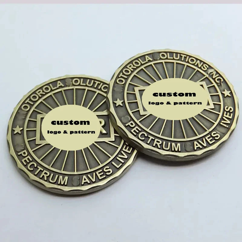 Wholesale Challenge Coin Manufacturer Antique Gold Plating Soft Enamel Custom Gold Custom 3D Challenge Souvenir Coin