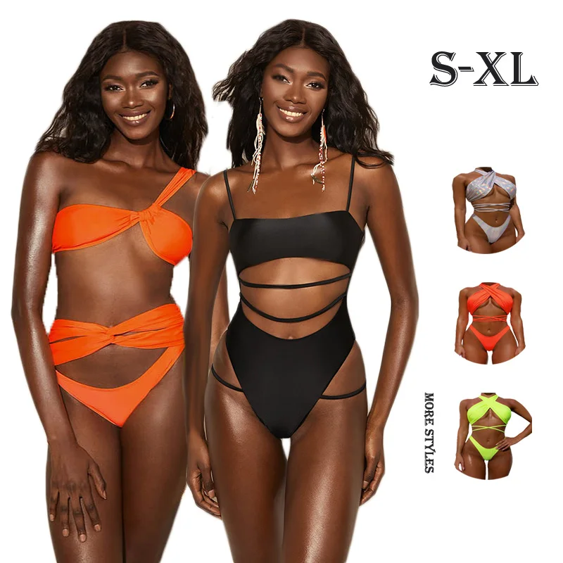 2022 Sexy Ladies High Waist Bathing Suits Beachwear Women Fitness Swimsuit Bikini Swimwear