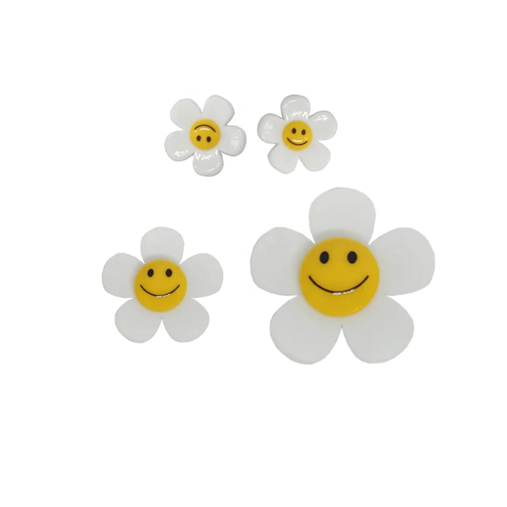 Sun Flower Acrylic Stone Bead Love Heart Plastic Beads
