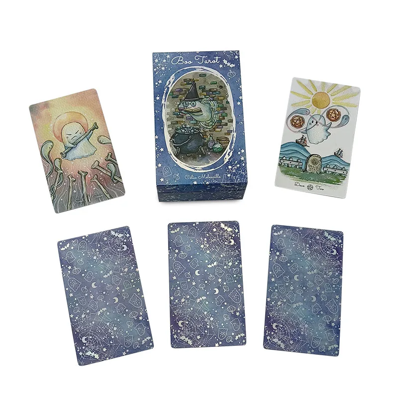 Most Popular Rank List Holographic Gold Foil Custom Tarot Card Deck Printing With Guidebook Box