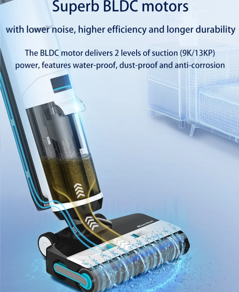 OEM Cyclone Technology Household Electric Floor Cleaner Wet-Dry Carpet Cleaner Handheld Mop Bagless Vacuum Hotels UK Manual