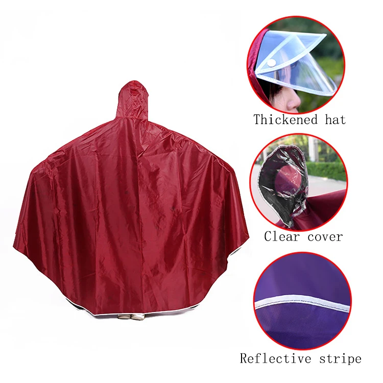 Extra Large Size Vehicle Poncho Foot Cover Outdoor Adult Thickened Oxford Cloth Motorcycle Raincoat for Cycling