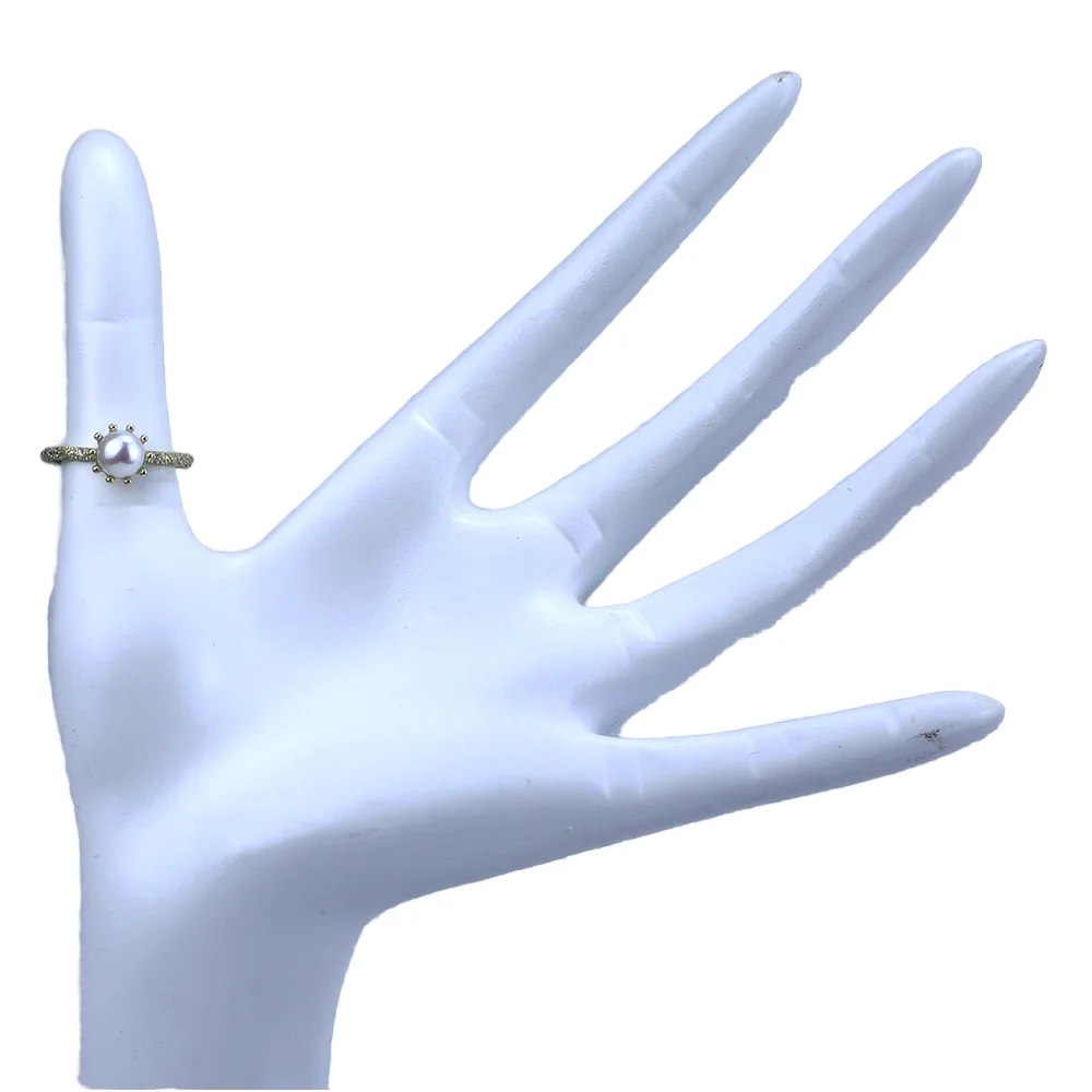 2024 Gold Plated Vintage Rings Wholesale 925 Sterling Silver Casual Rings For Ladies Freshwater Pearls Ring