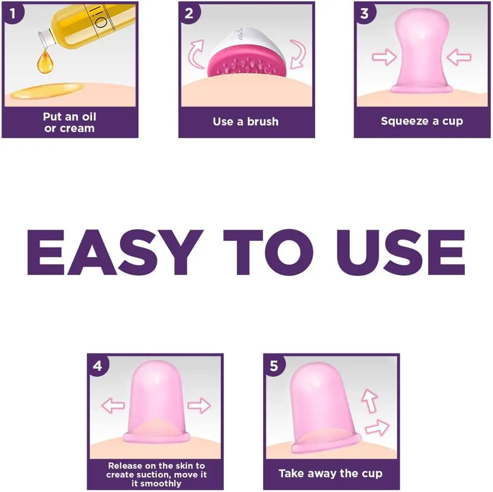 2021 Silicone Cupping Hijama Therapy Set Anti-Cellulite Vacuum Massage Cup Machine Home Use Fat Reduction