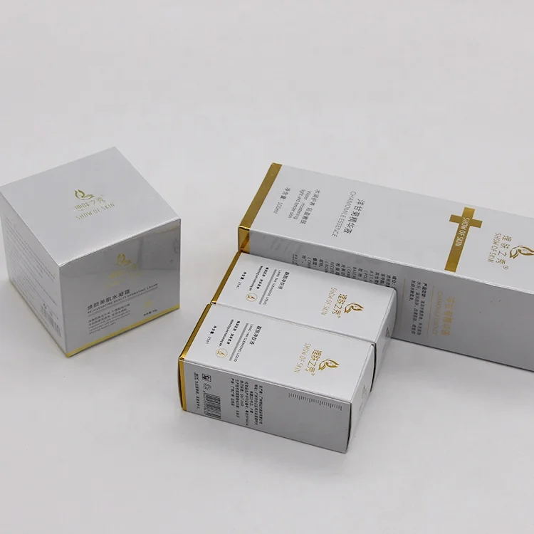 Wholesale Craft Color Collapsible Skin Care Cardboard Box Perfume Cosmetic Art Paper Packaging Box