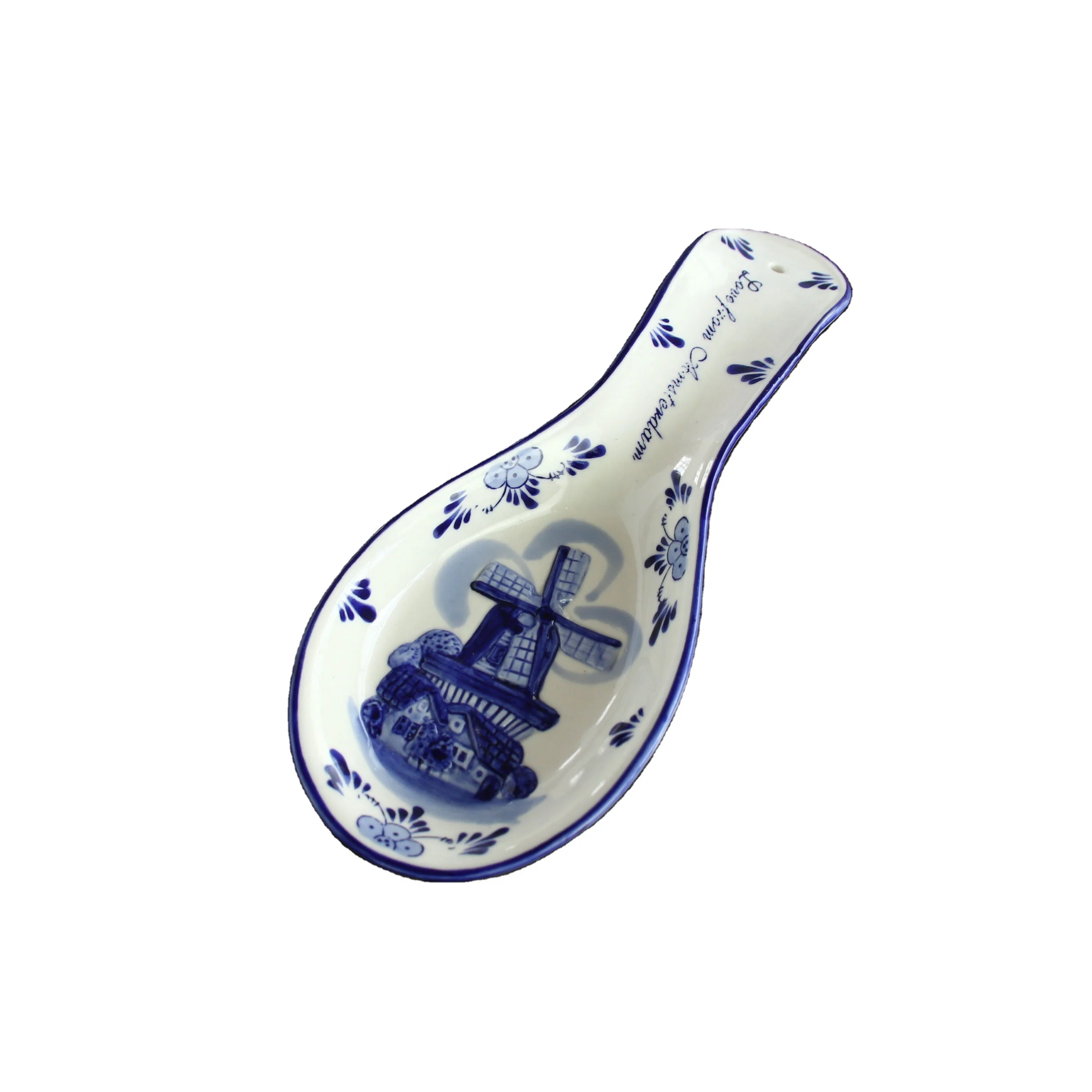 Different Style Yogurt Ice Cream Plastic Spoon Cheese Spoon With Classical Paintings